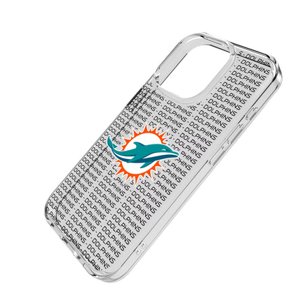 Miami Dolphins Text Backdrop Clear Phone Case for Apple iPhone