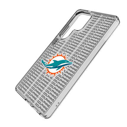 Miami Dolphins Text Backdrop Clear Phone Case for Samsung Galaxy