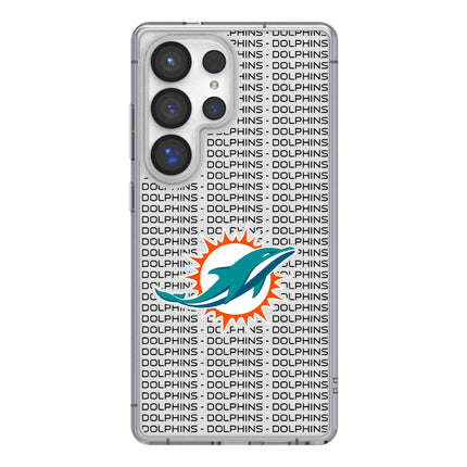 Miami Dolphins Text Backdrop Clear Phone Case for Samsung Galaxy