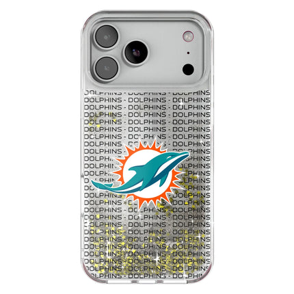 Miami Dolphins Text Backdrop Glitter Phone Case for Apple iPhone