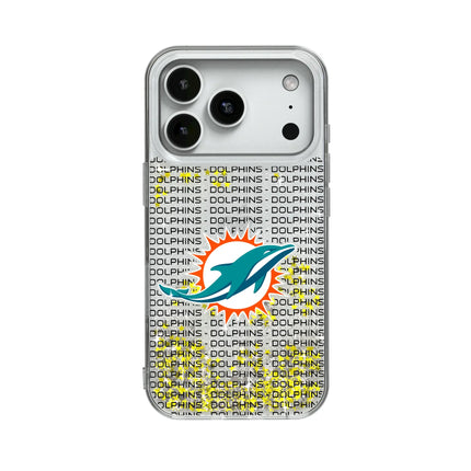 Miami Dolphins Text Backdrop Glitter Phone Case for Apple iPhone