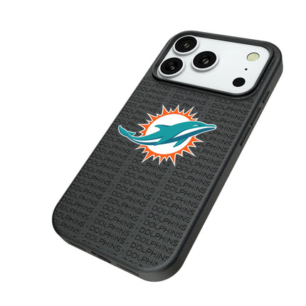 Miami Dolphins Text Backdrop MagSafe Compatible Phone Case for Apple iPhone