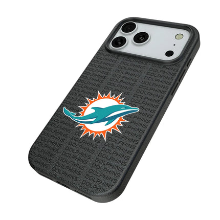 Miami Dolphins Text Backdrop MagSafe Compatible Phone Case for Apple iPhone
