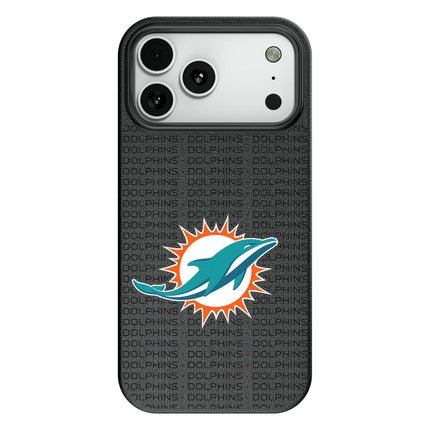 Miami Dolphins Text Backdrop MagSafe Compatible Phone Case for Apple iPhone