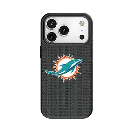 Miami Dolphins Text Backdrop MagSafe Compatible Phone Case for Apple iPhone