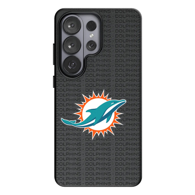 Miami Dolphins Text Backdrop MagSafe Compatible Phone Case for Samsung Galaxy