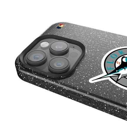 Miami Marlins 1993-2011 - Cooperstown Collection Linen Black Bling Phone Case for Apple iPhone