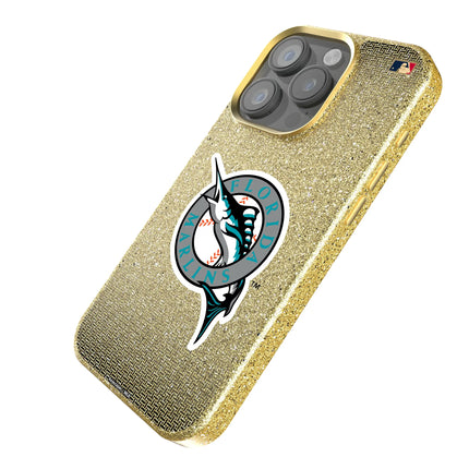 Miami Marlins 1993-2011 - Cooperstown Collection Linen Bling Phone Case for Apple iPhone