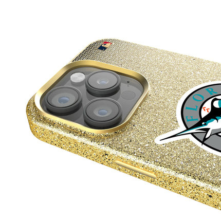 Miami Marlins 1993-2011 - Cooperstown Collection Linen Bling Phone Case for Apple iPhone