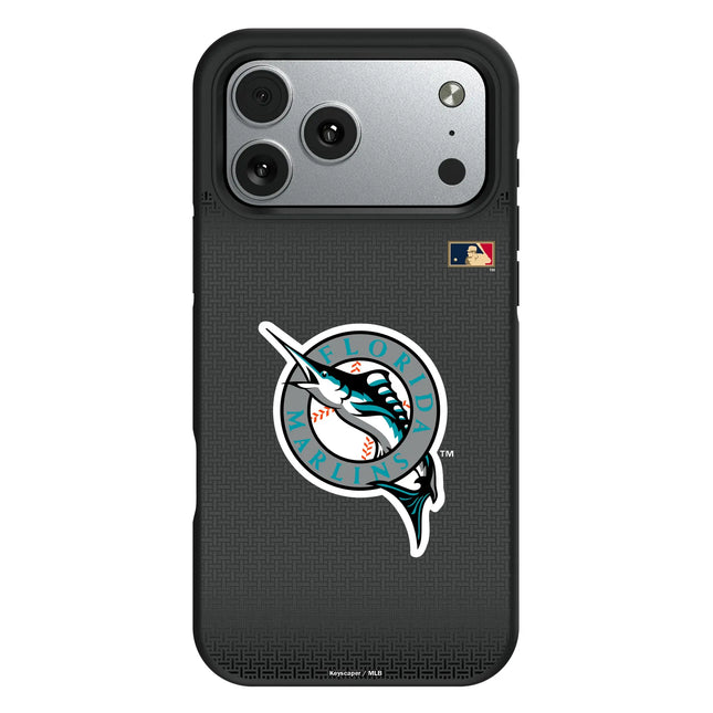 Miami Marlins 1993-2011 - Cooperstown Collection Linen Bump Phone Case for Apple iPhone