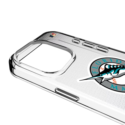 Miami Marlins 1993-2011 - Cooperstown Collection Linen Clear Phone Case for Apple iPhone
