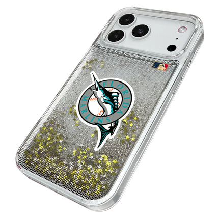 Miami Marlins 1993-2011 - Cooperstown Collection Linen Glitter Phone Case for Apple iPhone