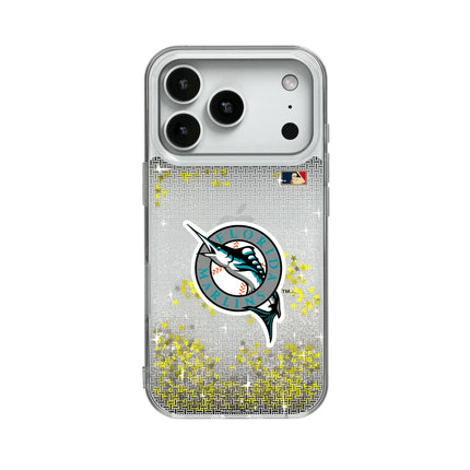 Miami Marlins 1993-2011 - Cooperstown Collection Linen Glitter Phone Case for Apple iPhone