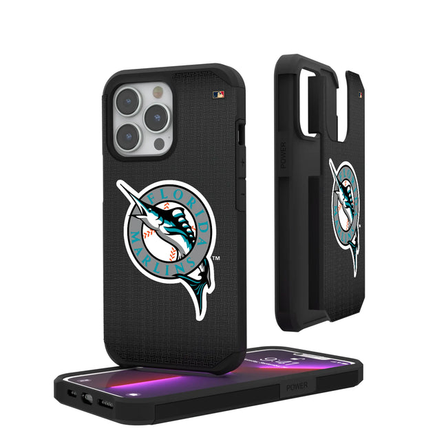 Miami Marlins 1993-2011 - Cooperstown Collection Linen Rugged Phone Case for Apple iPhone