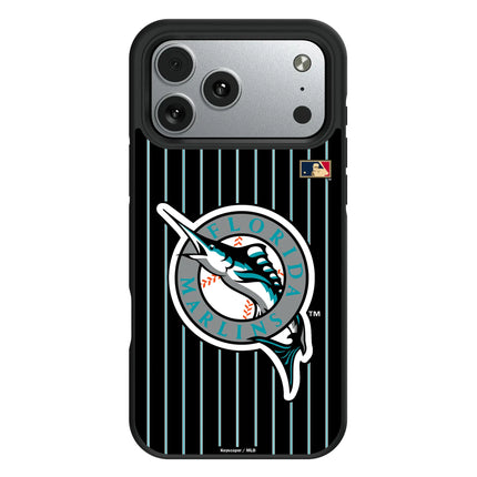 Miami Marlins 1993-2011 - Cooperstown Collection Pinstripe Bump Phone Case for Apple iPhone