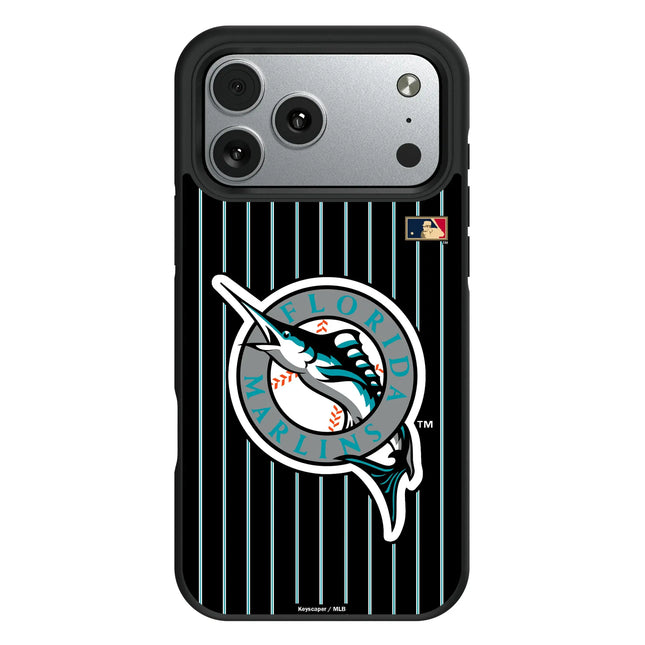 Miami Marlins 1993-2011 - Cooperstown Collection Pinstripe Bump Phone Case for Apple iPhone