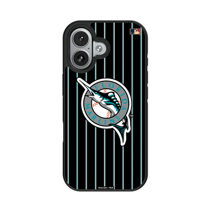 Miami Marlins 1993-2011 - Cooperstown Collection Pinstripe Bump Phone Case for Apple iPhone