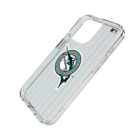 Miami Marlins 1993-2011 - Cooperstown Collection Pinstripe Clear Phone Case for Apple iPhone