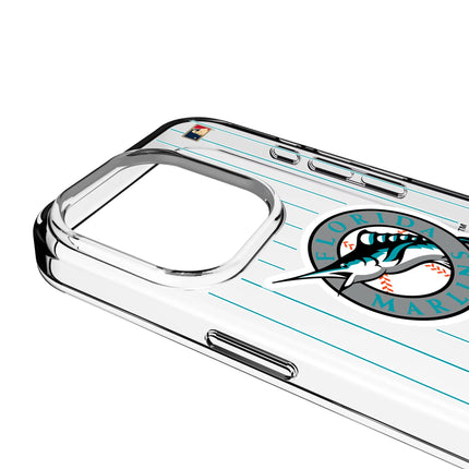 Miami Marlins 1993-2011 - Cooperstown Collection Pinstripe Clear Phone Case for Apple iPhone