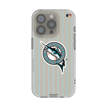 Miami Marlins 1993-2011 - Cooperstown Collection Pinstripe Clear Phone Case for Apple iPhone