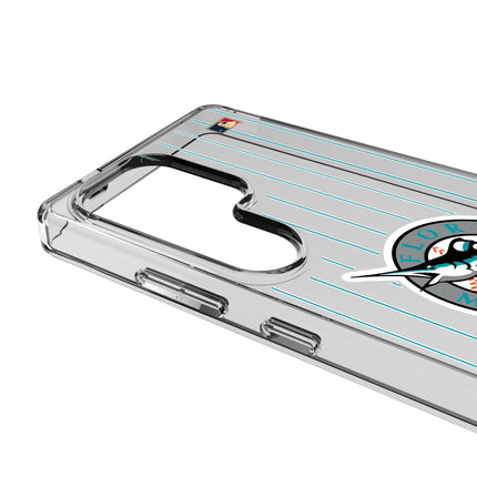 Miami Marlins 1993-2011 - Cooperstown Collection Pinstripe Clear Phone Case for Samsung Galaxy