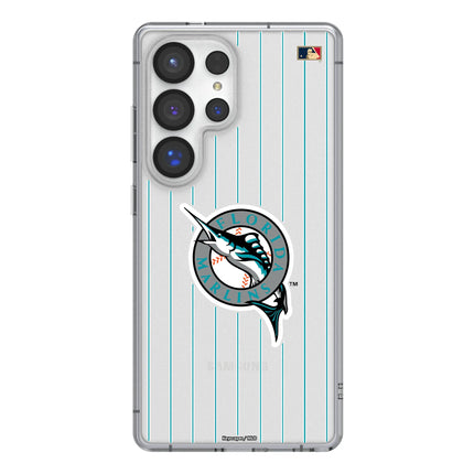 Miami Marlins 1993-2011 - Cooperstown Collection Pinstripe Clear Phone Case for Samsung Galaxy
