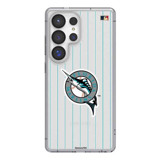 Miami Marlins 1993-2011 - Cooperstown Collection Pinstripe Clear Phone Case for Samsung Galaxy