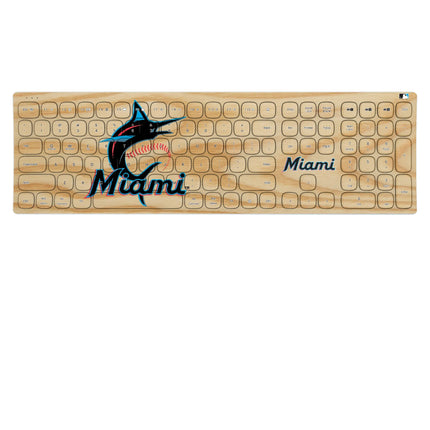 Miami Marlins Baseball Bat Curved Wireless Keyboard