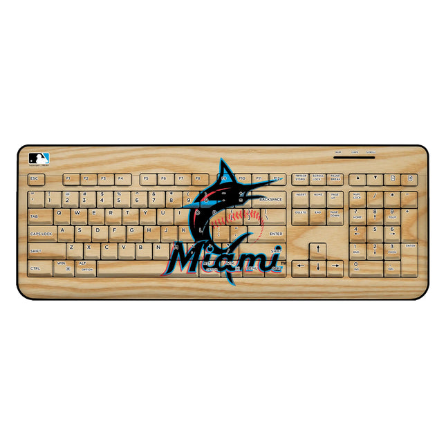 Miami Marlins Baseball Bat Wireless USB Keyboard
