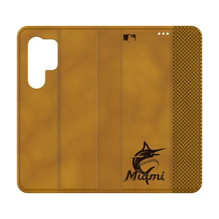 Miami Marlins Burn Folio Phone Case for Samsung Galaxy
