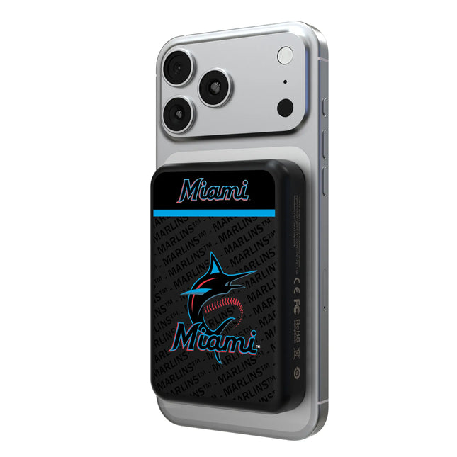 Miami Marlins Endzone Plus Wireless Mag Power Bank