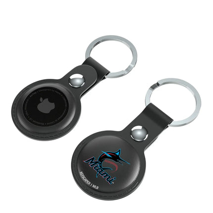 Miami Marlins Insignia Black Airtag Holder 2-Pack
