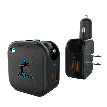 Miami Marlins Linen 2 in 1 USB A/C Charger