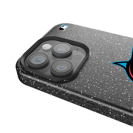 Miami Marlins Linen Black Bling Phone Case for Apple iPhone