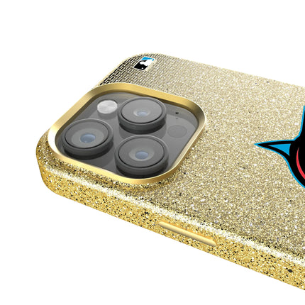 Miami Marlins Linen Bling Phone Case for Apple iPhone