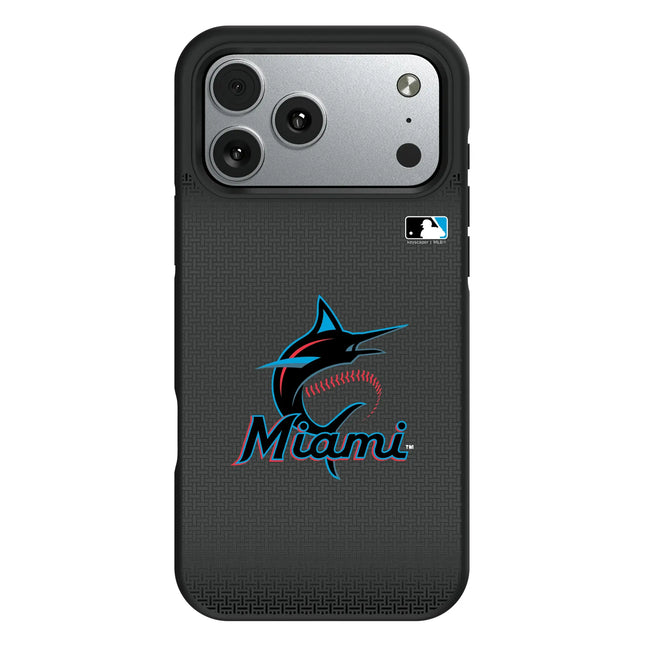 Miami Marlins Linen Bump Phone Case for Apple iPhone