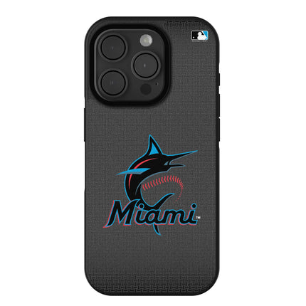 Miami Marlins Linen Bump Phone Case for Apple iPhone