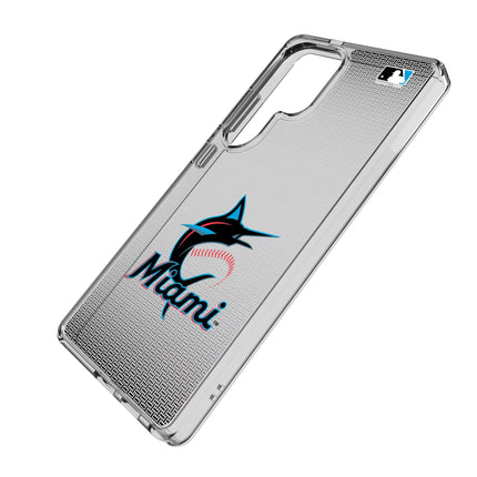 Miami Marlins Linen Clear Phone Case for Samsung Galaxy