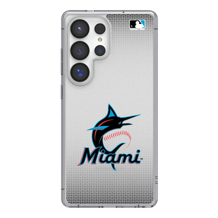 Miami Marlins Linen Clear Phone Case for Samsung Galaxy