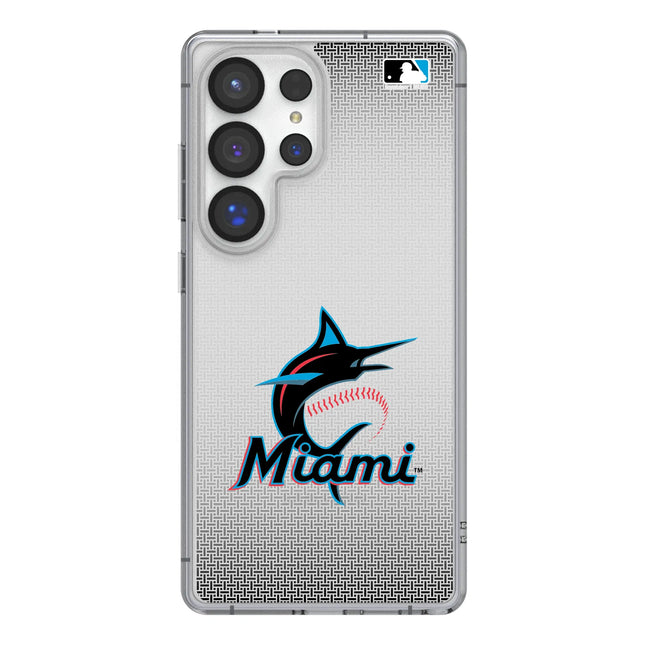 Miami Marlins Linen Clear Phone Case for Samsung Galaxy