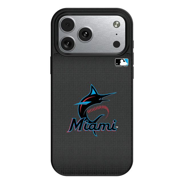 Miami Marlins Linen MagSafe Compatible Phone Case for Apple iPhone