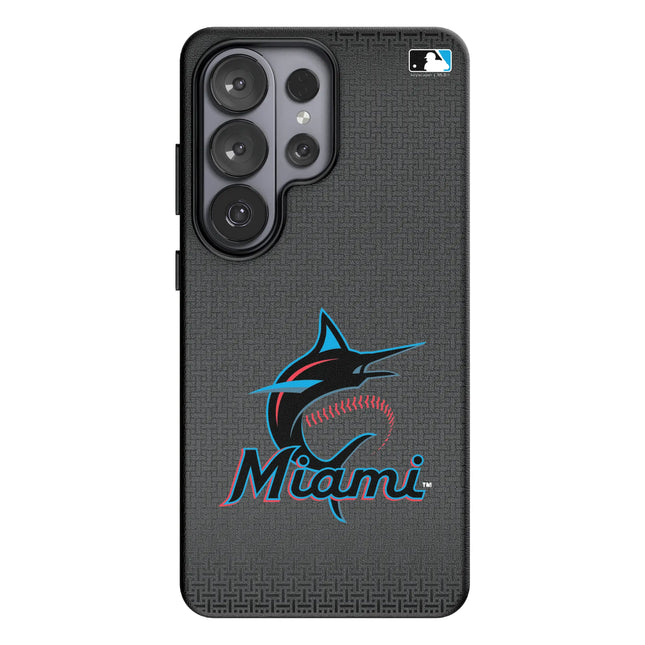 Miami Marlins Linen MagSafe Compatible Phone Case for Samsung Galaxy