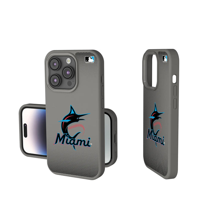 Miami Marlins Linen Soft Touch Phone Case for Apple iPhone