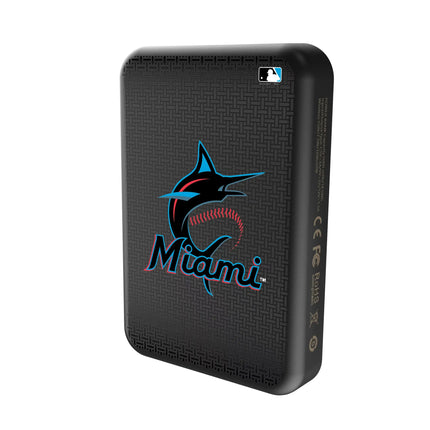 Miami Marlins Linen Wireless Mag Power Bank