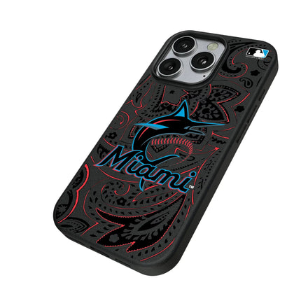 Miami Marlins Paisley MagSafe Compatible Phone Case for Apple iPhone