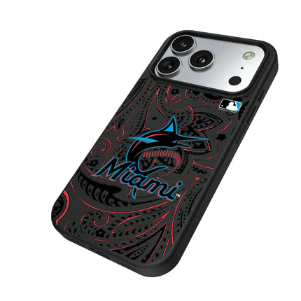 Miami Marlins Paisley MagSafe Compatible Phone Case for Apple iPhone