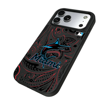 Miami Marlins Paisley MagSafe Compatible Phone Case for Apple iPhone