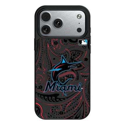 Miami Marlins Paisley MagSafe Compatible Phone Case for Apple iPhone