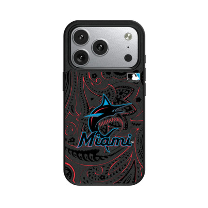Miami Marlins Paisley MagSafe Compatible Phone Case for Apple iPhone