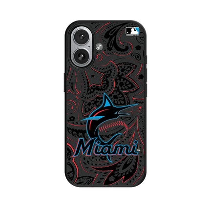 Miami Marlins Paisley MagSafe Compatible Phone Case for Apple iPhone